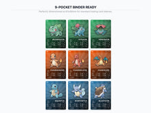 Pokémon National Pokédex Placeholder 001-1025 | Gen 1-9 Complete | Printable Pokémon Cards | Binder Organizer Tracker | 300 DPI | ENGLISH